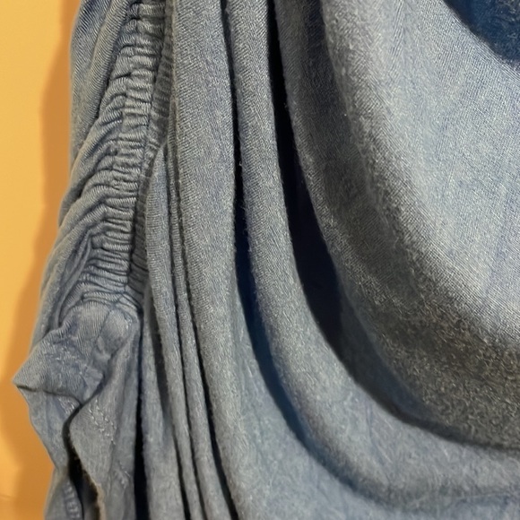 Halogen women’s blue ruched tunic length blouse 1X​ - Picture 4 of 5